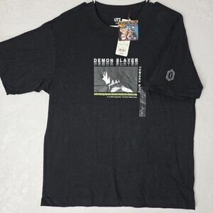 NWT DEMON SLAYER KIMETSU NO YAIBA Giyu Tomioka Uniqlo UT T-shirt Black LG